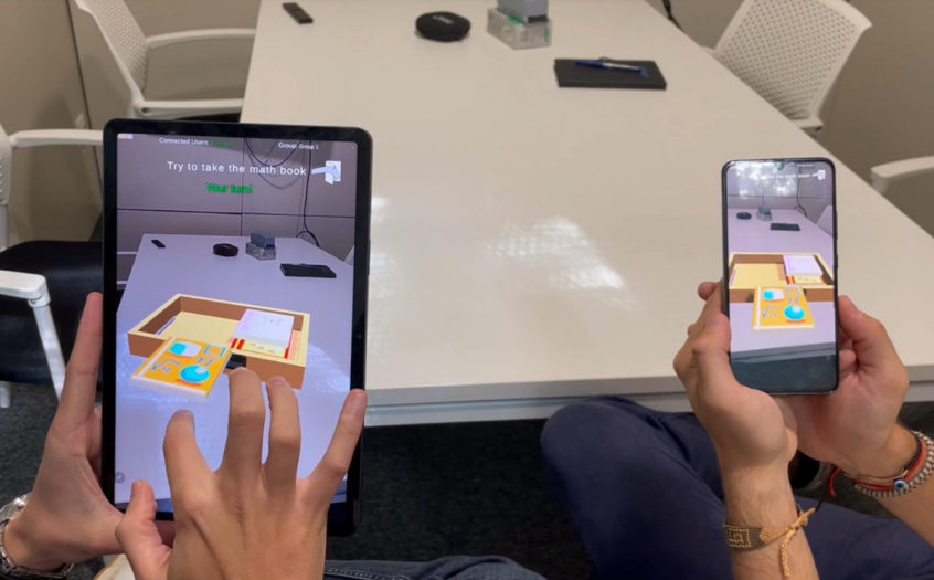 Collaborative AR learning experiences using Orkestra library